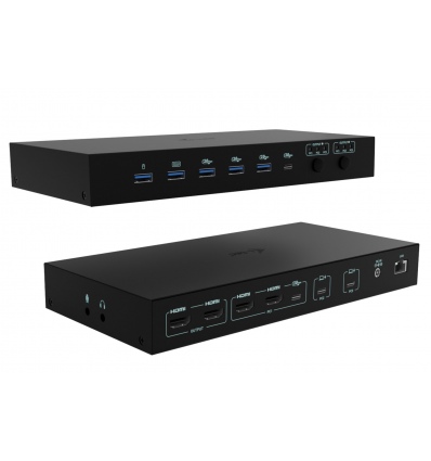 i-tec USB-C KVM Docking station for 3 Hosts, Dual Display, 2x Power Delivery (1x 92W/2x 65W)