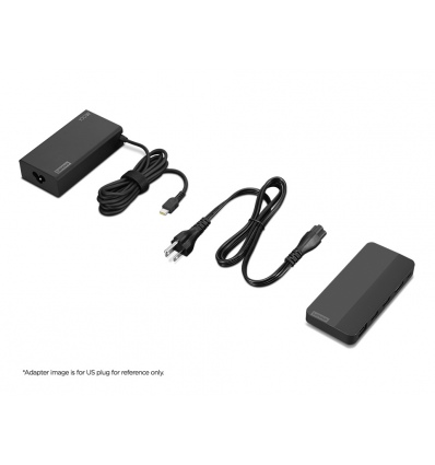 Lenovo USB-C Dual Display Travel Dock (w/ adapter)