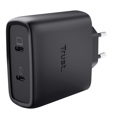 TRUST MAXO 65W 2P USB-C GAN CHARGER WHT
