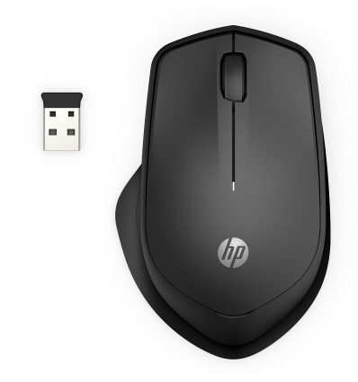 HP 285 Silent Wireless Mouse/Kancelářská/Optická/Pro praváky/1 200 DPI/Bezdrátová USB/Černá