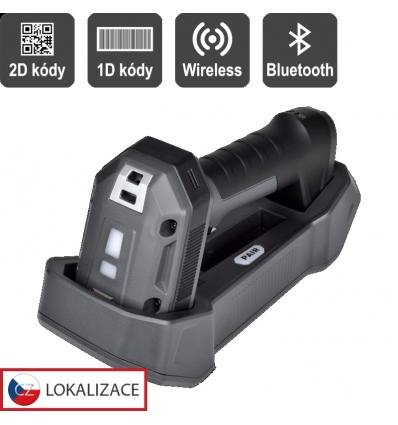 Virtuos HW-857 CCD 2D průmyslová, čtečka, bezdrátová, USB, tmavě šedá