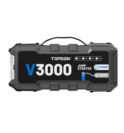 TOPDON Car Jump Starter V3000/3000A/12V vozidla/24000mAh/9l benzín/7l diesel/LED světlo |