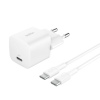 BELKIN 25W USB PD nabíjecí adaptér bílý + 1m USB-C kabel
