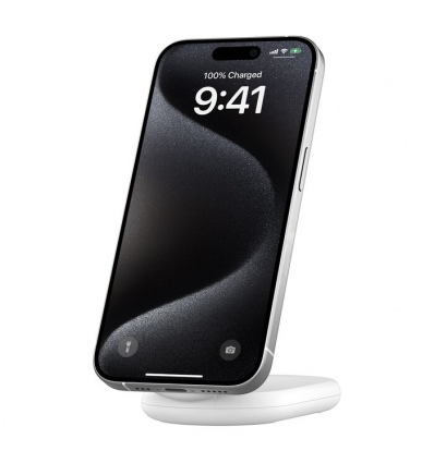 BELKIN BC Qi2 15W magnetický stojan bílý, bez adaptéru