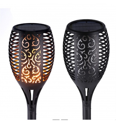 Solární zahradní lampa Forever Pochodeň, 1500 mAh, IP65 černá