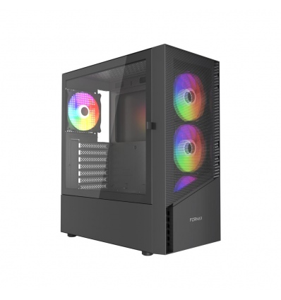 GEMBIRD Fornax 4300/Midi Tower/Transpar./Černá