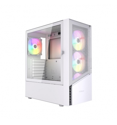 GEMBIRD Fornax 4300W/Midi Tower/Transpar./Bílá