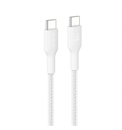BELKIN kabel USB-C 240W oplétaný 2m bílý