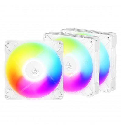 ARCTIC P14 Pro Reverse A-RGB (White) 3-pack - ventilátor do PC 140mm 4pin PWM PST reverzní design (b