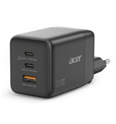 Acer GAN Charger, 2xUSBC-1xUSBA,black