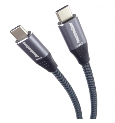 PremiumCord USB-C kabel ( USB 3.2 GEN 2x2, 5A, 100W, 10Gbit/s ) černý 5m