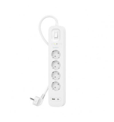 Belkin Surge protection s USB-C, 4 zásuvky