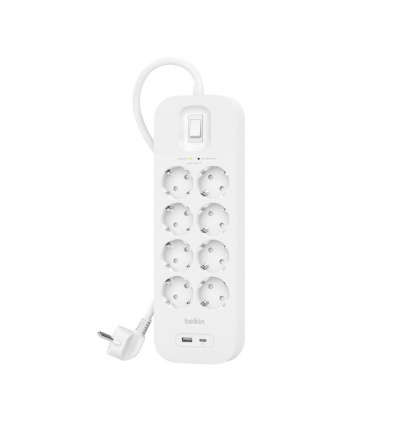 Belkin Surge protection s USB-C, 8 zásuvek