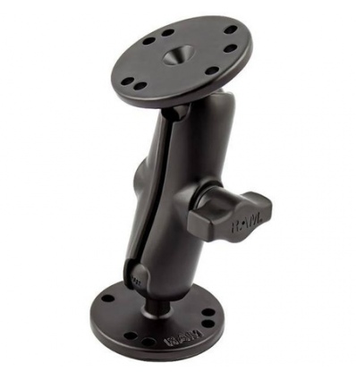 RAM sestava - střední rameno se dvěmi kulatými základnami 2,5" a kulovým kloubem 1"