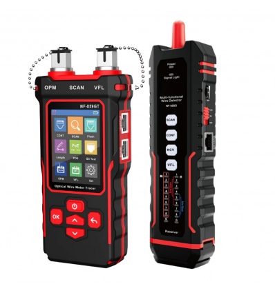 W-Star Tester kabelů RJ45 WSNF859GT, RJ45, OPM, VFL, hledačka, POE, 10v1 funkcí