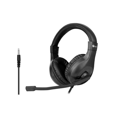 Sluchátka k PC C-TECH MHS-05, 3,5mm jack, černá