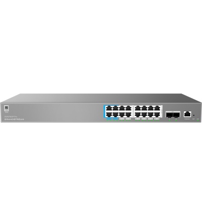 Grandstream GWN7802P Pro L2++ Managed Network switch, 16x 1Gb RJ45, PoE++, SFP+, DHCP, CLI, VLAN