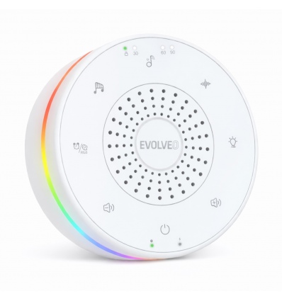 EVOLVEO Nubiloo – uspávací modul s bílým šumem, ukolébavkami a barevným světlem na dobrou noc
