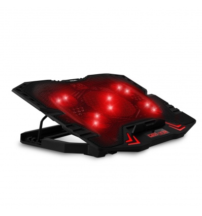 EVOLVEO Ania 5R, chladicí podložka pro notebook, 5x ventilátor, červené podsvícení