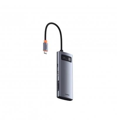 Baseus Metal Gleam Series 7v1 USB-C HUB Dokovací Stanice Space Grey