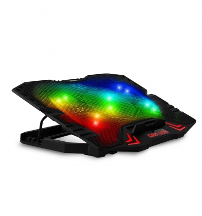 EVOLVEO Ania 5RGB, chladicí podložka pro notebook, 5x ventilátor, RGB podsvícení
