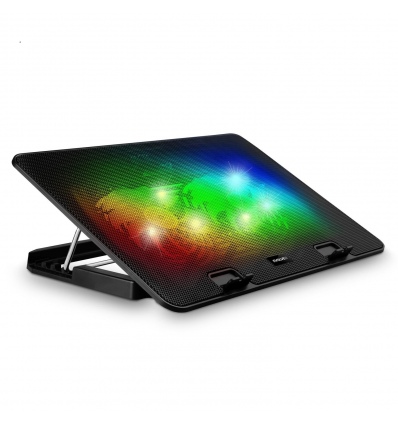 EVOLVEO A101RGB, chladící podložka pro notebook, 2x ventilátor, RGB podsvícení