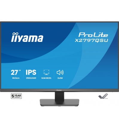 iiyama ProLite/X2797QSU-B1/27"/IPS/QHD/75Hz/1ms/Černá/5R