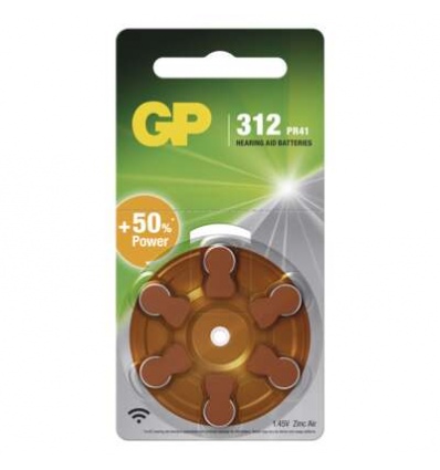 Baterie do naslouchadel GP ZA312 - 6ks