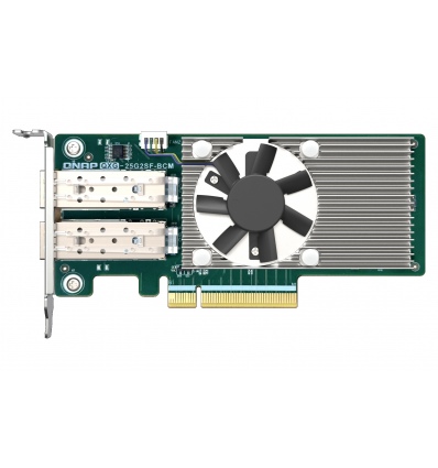 QNAP QXG-25G2SF-BCM Dual port per 25GbE Network adapter 2 x SFP28 Broadcom 57504 controller