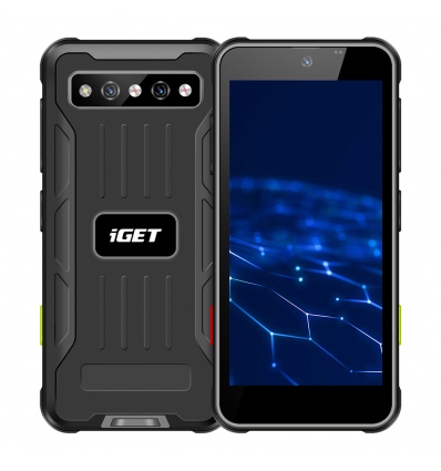iGET T mini 6 + 128 Black - odolný mobilní telefon