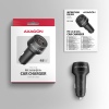 AXAGON PWC-PQ48 nabíječka do auta 48W, USB-A + USB-C, PD3.0/PPS/QC4+/SFC/Apple