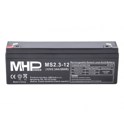 MHPower MS2.3-12 olověný akumulátor AGM 12V/2.3Ah,