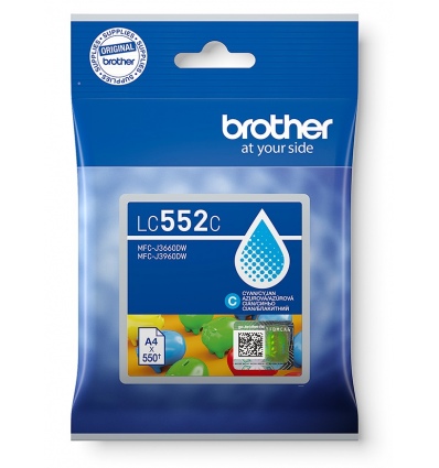 Brother LC-552C - inkoust azurový