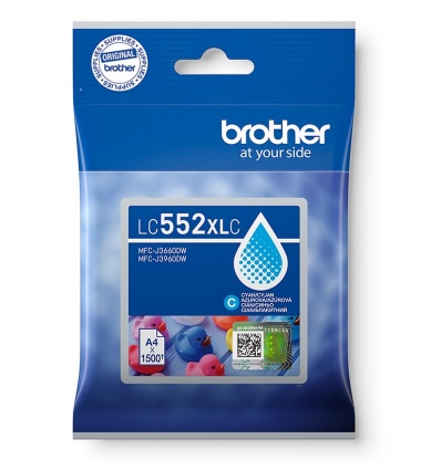 Brother LC-552XLC - inkoust azurový XL