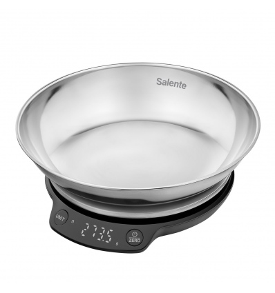Salente Rimare, kuchyňská váha, 5 kg, nerezová mísa, černá/nerez
