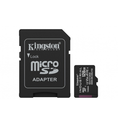 Kingston Industrial/Micro SDXC/128GB/UHS-I U3 / Class 10/+ Adaptér