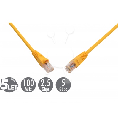 SOLARIX patch kabel CAT5E UTP PVC 2m žlutý