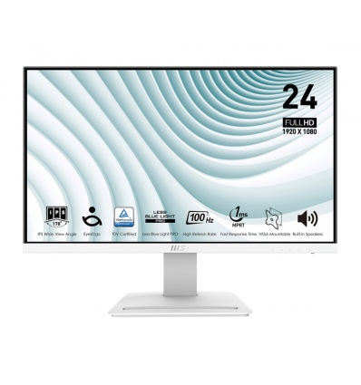 MSI Pro/MP243XW/23,8"/IPS/FHD/100Hz/1ms/White/2R