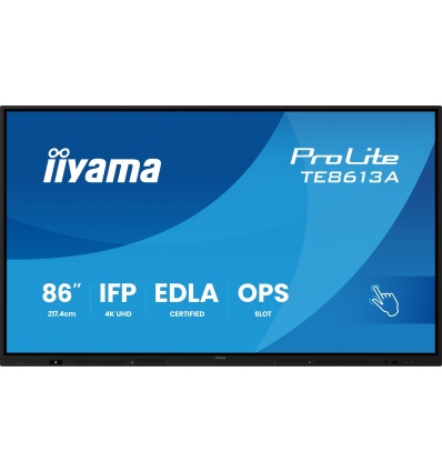 86" iiyama TE8613A-B1AG:IPS,4K,40P,EDLA