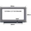 LCD PANEL 17,3" FHD 1920x1080 30PIN MATNÝ IPS / BEZ ÚCHYTŮ
