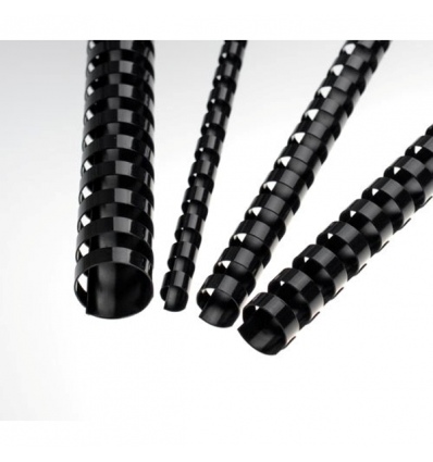 Plastové hřbety 16 mm, černé