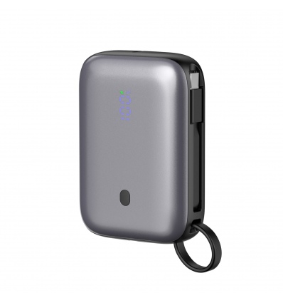 Platinet Powerbanka 10000 mAh 20W Power Delivery, 2xUSB-C, 1xUSB-A, kabel USB-C 1m, černá