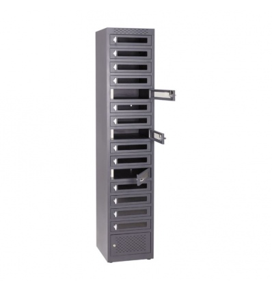 PORT NAOTIC itLocker 15 Tablets, nabíjecí skříň pro tablety, integrovaný zámek na klíč, šedá