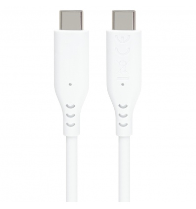 PremiumCord silikonový USB-C 60W, bílý, 1.5m