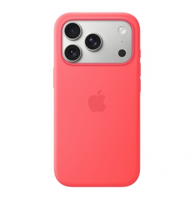 iPhone 17 Pro Silicone Case with MS – Bright Guava