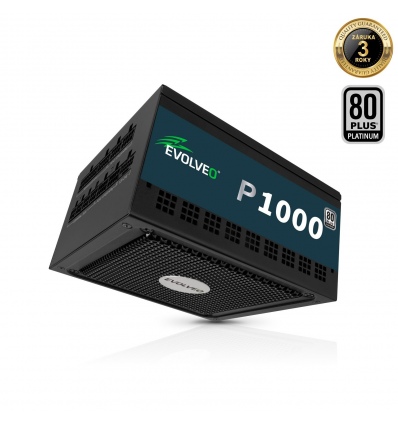 EVOLVEO P1000, 1000W/ ATX 3.1/ 80+ PLATINUM/