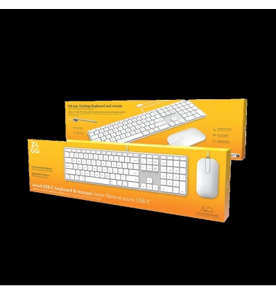 Wired USB-C Keyboard & Mouse Apple Silver UK