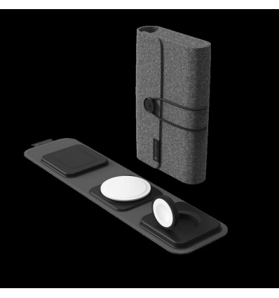 3v1 travel charger MFM+MFW, USB-C/C, 30W, čená