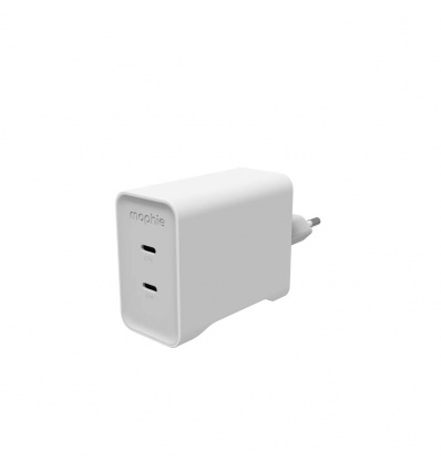 Power Adapter GaN USB-C Dual 70W White