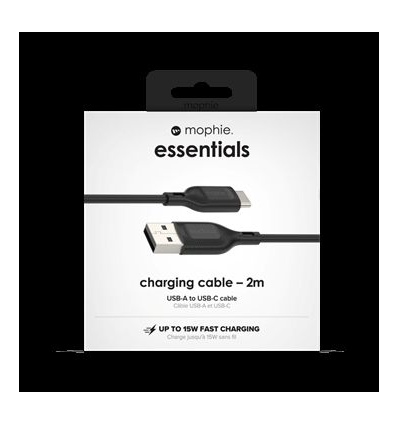 Univerzální kabel USB-A/USB-C 2m černý